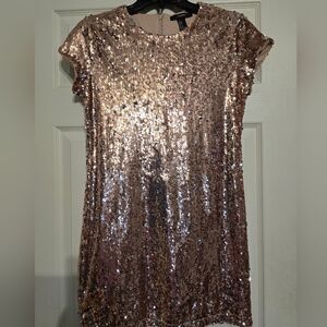 Forever 21 Sequin Dress in Rose Gold